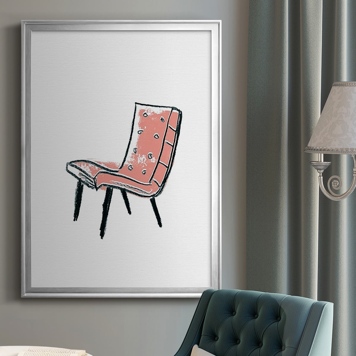 Take a Seat IX Premium Framed Print, in Gold, Black, or Silver - Ready to Hang