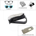 thumbnail image 3 of Soporte para gafas de sol para visera de coche, paquete de 2, soporte para gafas con clip para colgar, soporte para gafas para coche con cristales brillantes y clip para tarjetas y billetes, 3 of 8