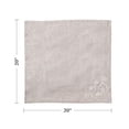 thumbnail image 2 of SARO 001.N20S Serviette en Lin Naturel Brodé Design Tourbillon Simple - Ensemble de 4, 2 of 4