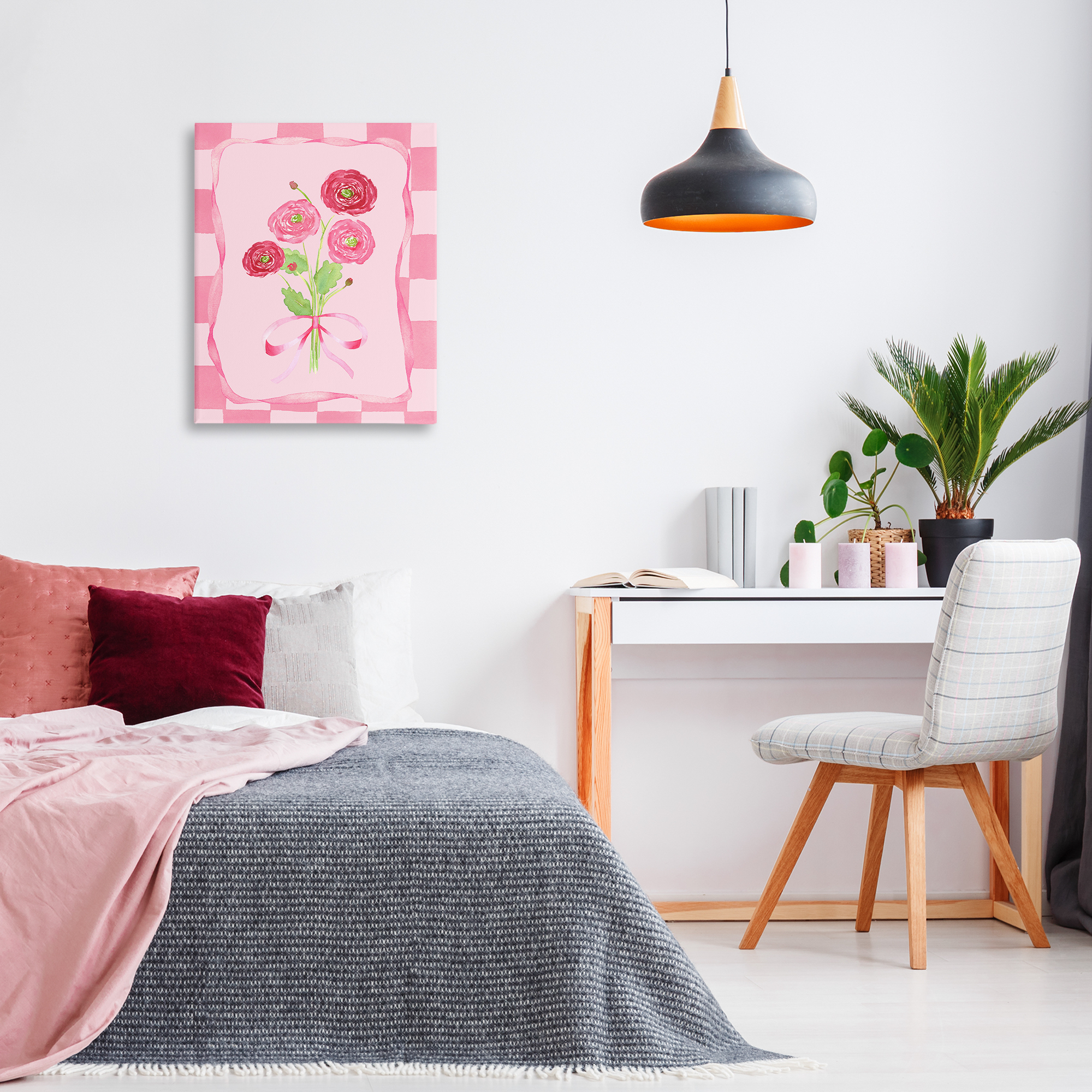 Pretty And Sweet Ranunculus Canvas Wall Art, design by Nina Jacobs