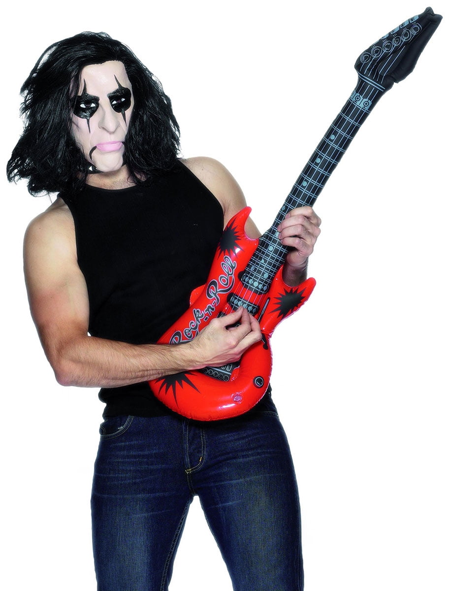 Inflatable Guitar Rockstar Disco Festival Music Icon Fancy Dress Party Accessory 