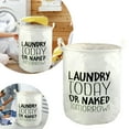 thumbnail image 1 of BKER Patterned Linen Laundry Hamper Without Lid Large Open Top Dirty Stylish And Breathable Fabric For Bedroom Or Bathroom Easy And Durable Design, 1 of 5