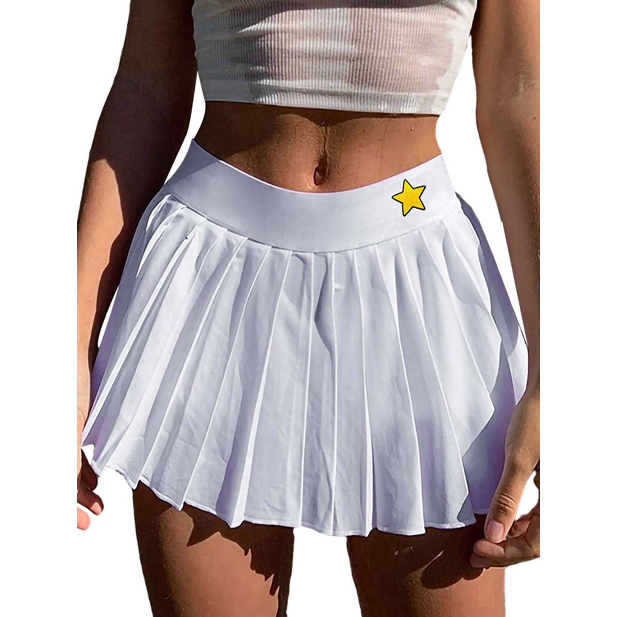 Glamorous Holiday Print High Waist Mini Skirt - White | Small