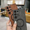 thumbnail image 5 of Luxury Magsafe Wireless Leather Case For Samsung S24 Ultra S23 Plus S22 S21 FE Galaxy Note 20 Phone Protective Back Cover Case, 5 of 5