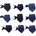 thumbnail image 2 of Cravate en Polyester Doux pour Homme en Soie Cravates Homme Affaires Mariage Cravates Homme Affaires Rayures Pois Motif Cravates, 2 of 9