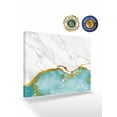 thumbnail image 2 of Turquoise Gold Marble Wall Art for Living Room,Canvas Picture Wall Decor for Bathroom Bedroom,Modern Abstract Marble Crack Texture Painting Artwork for Office Hallway Dining Room Decor 24"x32", 2 of 8