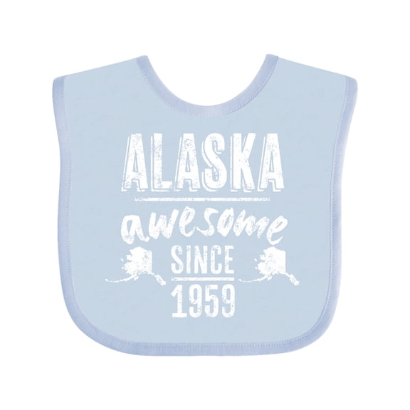 Inktastic Alaska Awesome Since 1959 Boys or Girls Baby Bib