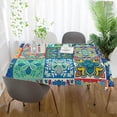 thumbnail image 6 of Coolnut Mexican Talavera Tablecloth, Waterproof Washable Polyester Square Table Cover, Durable Tablecloth for Kitchen Dining Table Party Decor, 54"x54", 6 of 7