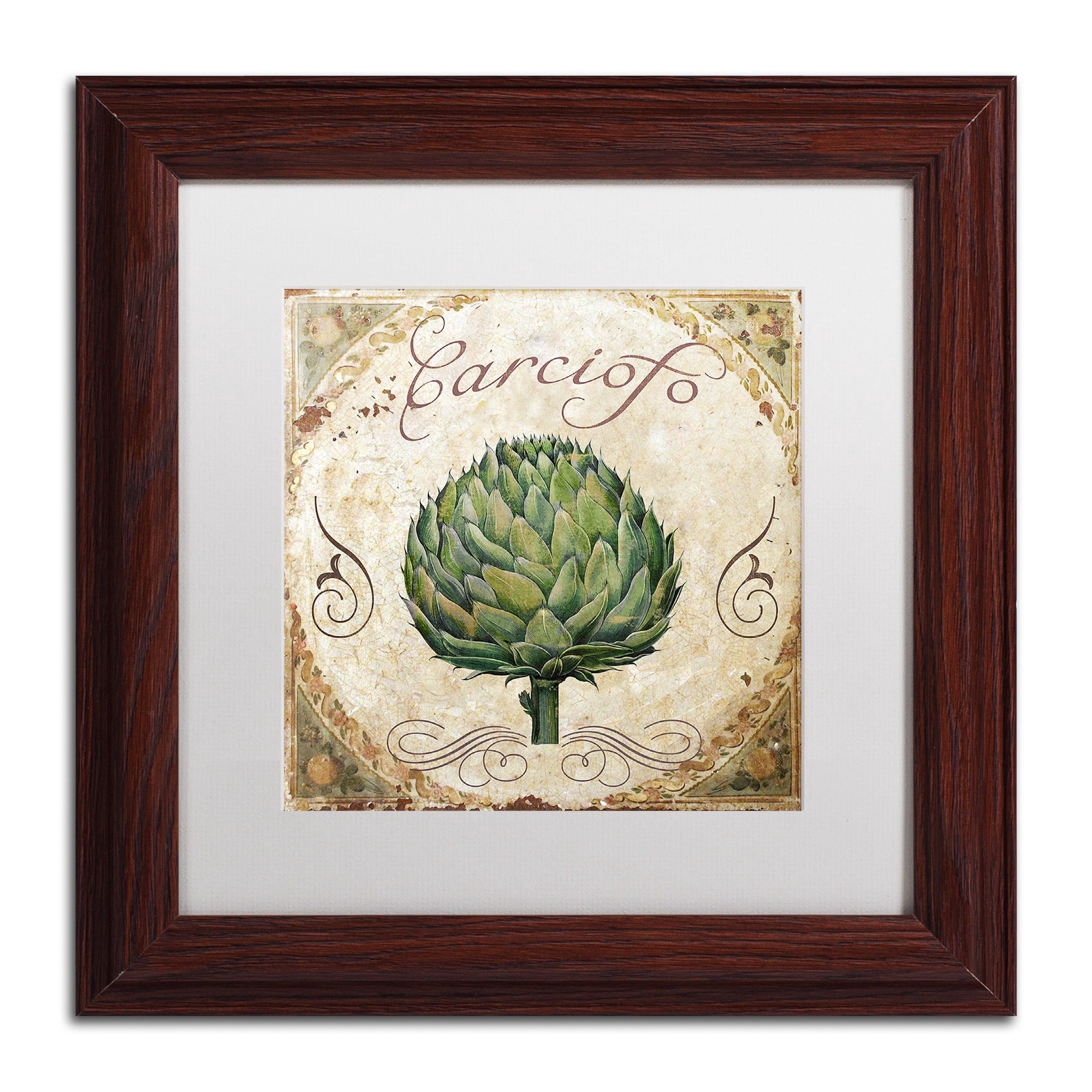 Trademark Fine Art "Mangia III" Canvas Art by Color Bakery White Matte, Wood Frame