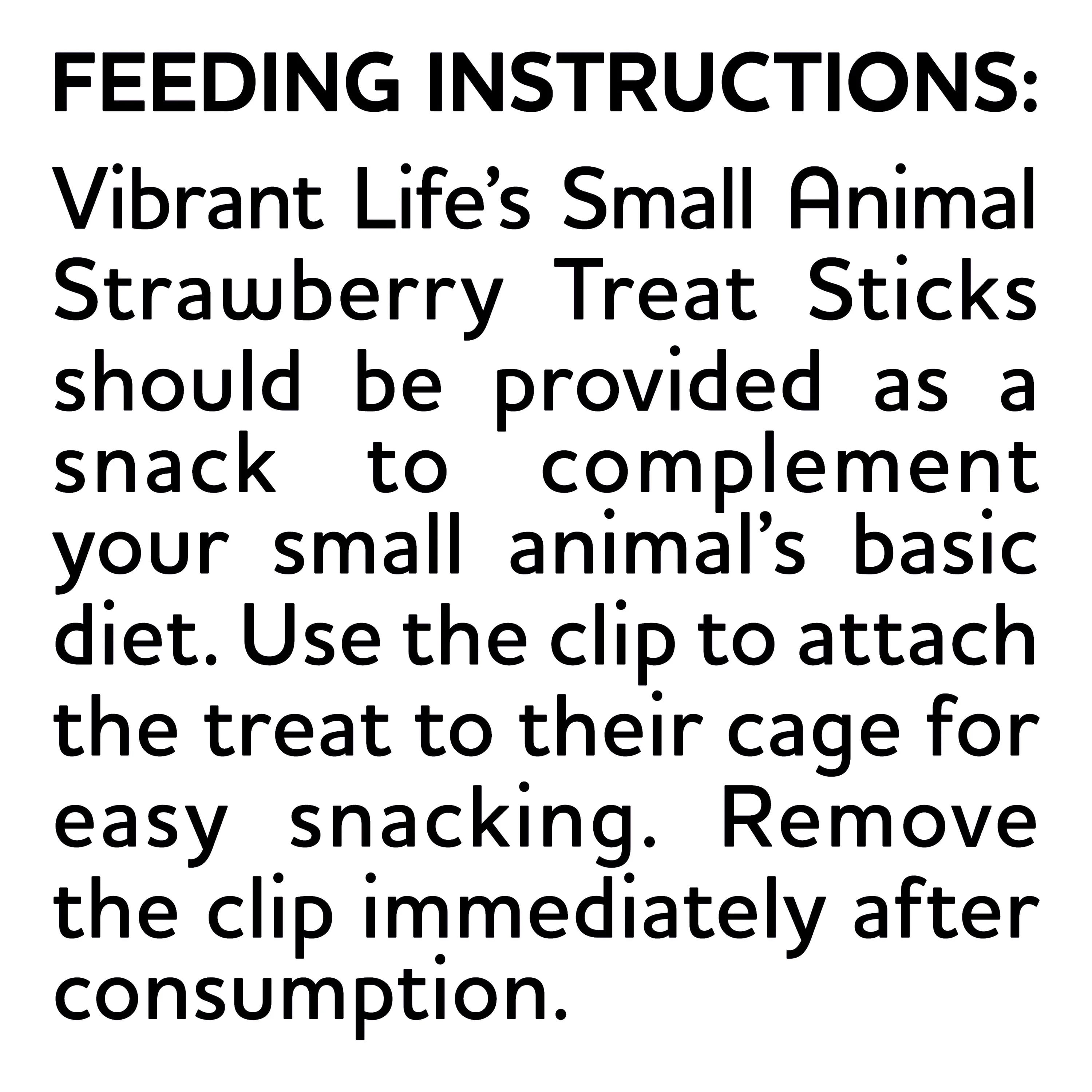 Vibrant Life Small Animal Treat Sticks, Strawberry, 3.17 oz. Bag, 2 Pieces