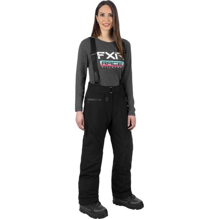 FXR Womens Vertical Pro Insulated Softshell Snowmobile Pants HydrX F.A.S.T Black - Large 241060-1000-13