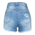 thumbnail image 5 of Uuszgmr Jeans For Women Ladies Rhinestone Denim Shorts Mid Waist Ripped Frayed Hem Tessles Stretchy Jean Shorts With Pockets, 5 of 7