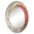 thumbnail image 2 of Designart "Subdued Red Pottery Spirals" Abstract Spirals Spiral Round Wall Mirror - Abstract Oval Printed Decorative Mirror - Multiple Color Options, 2 of 5