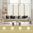 thumbnail image 4 of Costway 4 Panels Folding Room Divider 6 Ft Tall Fabric Privacy Screen White, 4 of 10
