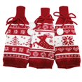 thumbnail image 1 of Bolsos hechos a mano de la botella de vino del suéter del punto de la Navidad para la Navidad, boda, cumpleaños, fiesta, 1 of 5