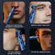 thumbnail image 4 of Cortadora de Cabello Facial Macarena Indoloro Doble Cabeza Azul, 4 of 5