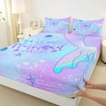 thumbnail image 3 of Homewish Marine Mermaid 3pcs Twin Sheet Sets for Kids Teens Girls,Ocean Sea Princess Twin Fitted Sheet,Blue Purple Gradient Breathable Flat Sheet,Ultra Soft Home Decor, 3 of 7