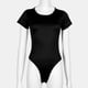 thumbnail image 4 of Body de manga corta con cuello redondo y alta elasticidad para mujer - Mono ajustado, 4 of 4