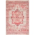thumbnail image 4 of nuLOOM Harriet Vintage Medallion Fringe Accent Rug, 2' x 3', Red, 4 of 5