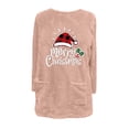 thumbnail image 4 of Qertyioot Hauts Grande Taille pour Femmes, Blouse de Noël Col Rond et Hiver Ample avec Poche Imprimée Manches Longues, 4 of 4