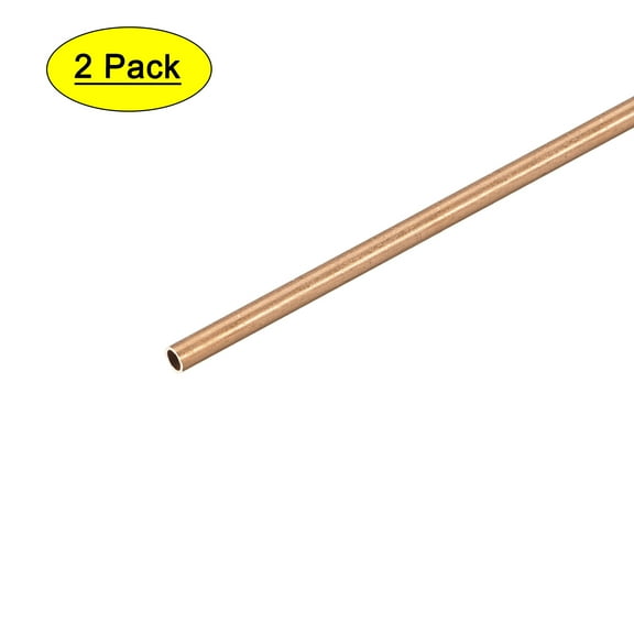 Uxcell 2mm OD 0.2mm Wall Thickness 300mm Length Copper Round Tube 3 Pack