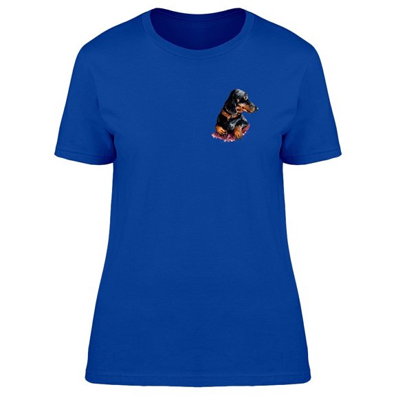 Cool Watercolor Dachshund Dog Tee Women's -Image by Shutterstock