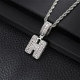 thumbnail image 2 of Uilita CZ Necklace for Women,Men's Iced Out Miami Chains Hip Hop Necklaces,For Rapper Initial Letter Necklaces Body Jewelry Birthday Gifts, 2 of 4