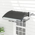 thumbnail image 3 of Outsunny Window Awning Door Canopy with Solid Panel, Transparent, 3 of 10