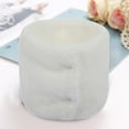 thumbnail image 1 of Winter Furry Plush Neck Warmer Solid Color Windproof Buttons Circle Loop Scarf Neckerchief winter gloves White, 1 of 4