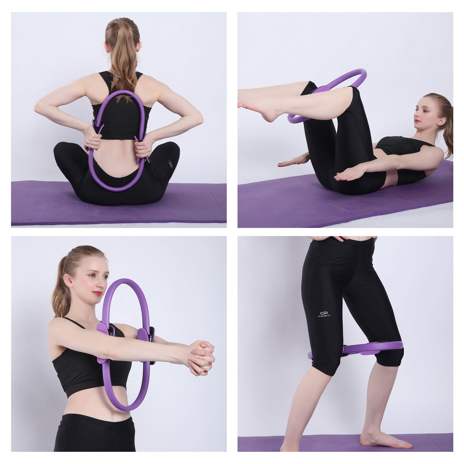 USA Deluxe Pilates Resistance Yoga Ring Magic Circle Dual Grip Full Body Toning 