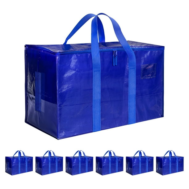 Bolsas de mudanza Simple Deluxe extra grandes, paquete de 6, azules, 95 l/25 galones