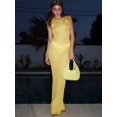 thumbnail image 4 of Vestidos largos de lentejuelas de punto para mujer, vestido maxi sin mangas de moda de verano transparente, sexy, ajustado, ceñido al cuerpo, 4 of 5
