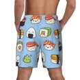 thumbnail image 3 of Kdxio Kawaii Sushi (2) Print Men'S Swim Trunks With Compression Liner 7 Inch Inseam Quick Dry Swim Shorts, 3 of 7
