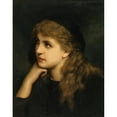 thumbnail image 3 of Gabriel von Max 20x24 Black Modern Framed Museum Art Print Titled - Margarethe, 3 of 5