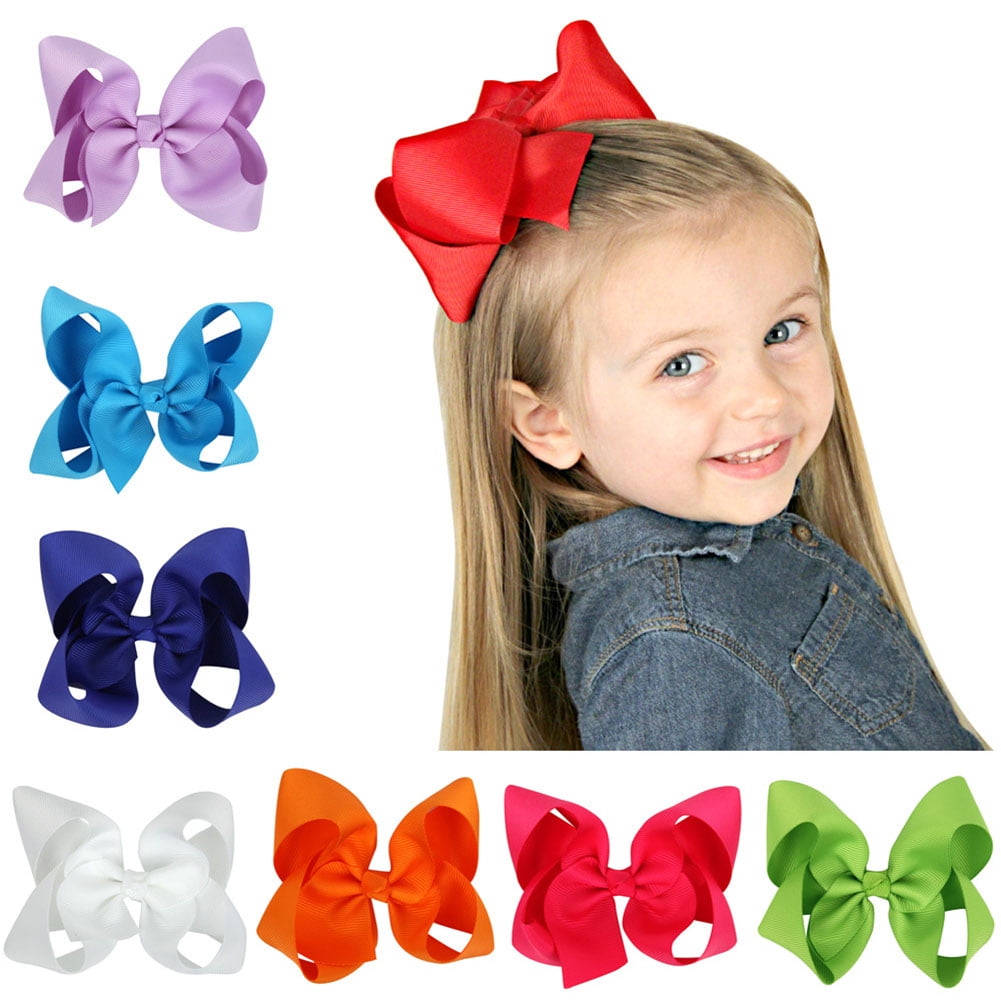 1Pcs Kids Baby Girl's Bow Ribbon Hair Clips Bow Toddler Hairpins Accessory AU 