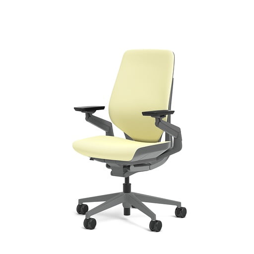 Steelcase Gesture Office Chair - Cogent: Connect Coconut Fabric, High Seat Height, Shell Back 