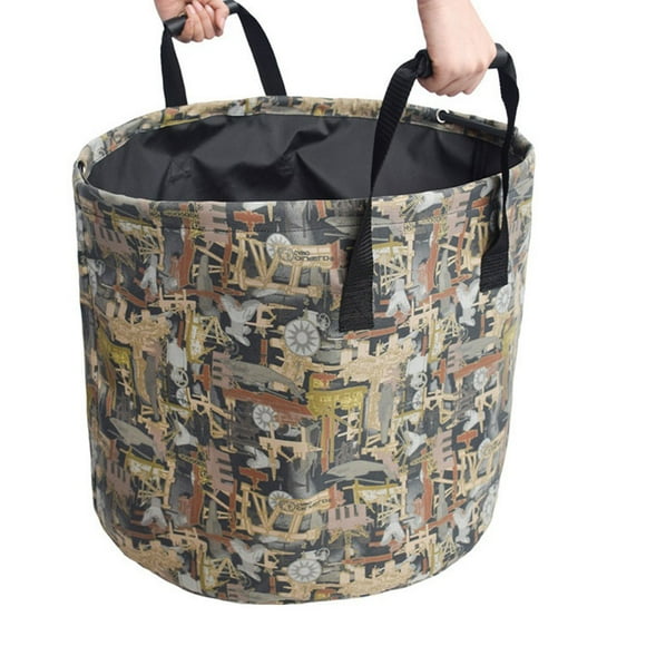 Inteprter Bolsa de basura de hojas y hierbas de gran capacidad, Cubo de recogida de residuos de césped y jardín con asas, contenedor organizador de Almacenamiento y organización del hogar Camuflaje Inteprter HA065659-02