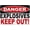 Warning Sign 3, variant on Danger Explosives Keep Out! Sign 8"x12", Aluminum Tin Warning Signs for Home Outdoor Garden, High-Visibility Hazard Sign for Storage