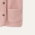 thumbnail image 5 of BLVB Boys Girls Fuzzy Fleece Vest Sherpa Warm Winter Sleeveless Button down Kids Jackets Coats with Pockets(Pink,6-7 Years), 5 of 5