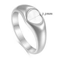 thumbnail image 3 of Finger Ring Electroplating Geometric Charming Bright Luster Wear-Resistant Decoration Colorfast Women Personalized Heart Ring Valentines Gift-A,US 10, 3 of 8