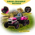 thumbnail image 5 of Okybaby 24V Kids Ride on Tractor with Detachable Trailer and Remote Control,Ride on Toys for Toddlers,Electric Toy Cars with 400W Motor,Bluetooth,USB,MP3,LED Light for Aged 3+,Red, 5 of 9