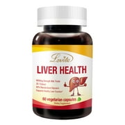 Lovita Liver Health, Milk Thistle Extract 300 mg per Servings, 9000 mg Equivalent, Potent 30:1 Extract, 80% Silymarin, Supports Liver Cleanse, Liver Detox Function, 60 Vegetarian Capsules