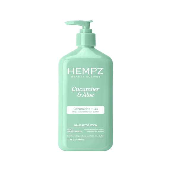 Hempz Lotion Cucumber & Aloe Daily Body Moisturizer for Dry Skin, 17 fl oz