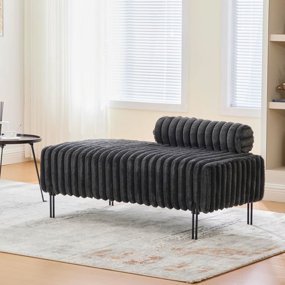 YINGYING 49.6" Wide Upholstered Loveseat Sofa, Modern Love Seat Couches with Adjustable Back Small Couch with Metal Legs for Living Room Bedroom Entryway Hallway