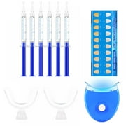 Teeth Whitening Kit with LED Light, 10 Min Non-Sensitive Fast Teeth Whitener with 6 Carbamide Peroxide Teeth Whitening Gel, Helps to Remove Stains from Coffee, Smoking, Wines, Soda, Food