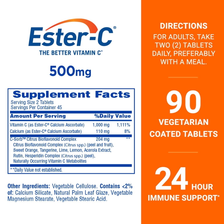 Ester-C Vitamin C 500mg, 24-Hour Immune Support photo 6
