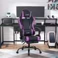 thumbnail image 7 of BestOffice Gaming Chair Office Chair with Footrest Lumbar Support Headrest Armrest Adjustable PC Gamer Chair (Purple), 7 of 7