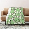 thumbnail image 2 of Cute Frog Blanket for Adults Green Frog Throw Blanket for Kids, Frog Gift for Frog Lover, Soft Cozy Flannel Blankets for Bed Couch Sofa 50x40 Inches, 2 of 6