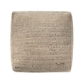 thumbnail image 4 of Harlow Hill Natali 18" x 18" Natural Bleached Striped Abstract Indoor Pouf, 4 of 6