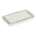 thumbnail image 1 of Bandeja organizadora de almacenamiento de plástico con diseño en M para tocador de baño, 1 of 8